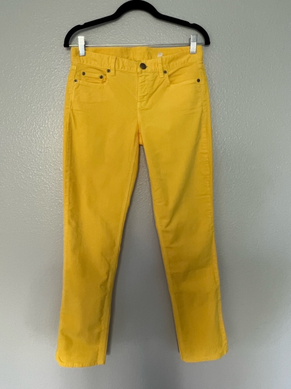 J. Crew Yellow City Fit Corduroy Pants